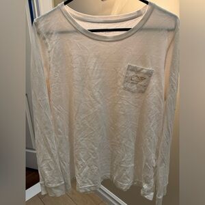 Women’s large long sleeve gold foil vineyard vines long sleeve